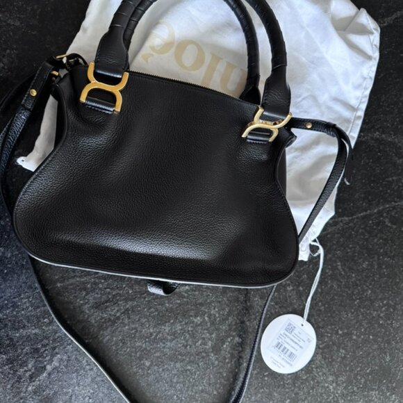 Chloe "Marcie" satchel bag in shiny calfskin leather - Picture 2 of 8